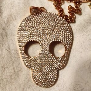 Karli Buxton Rose Gold Skull Brand New Pave Crystals Hypoallergenic